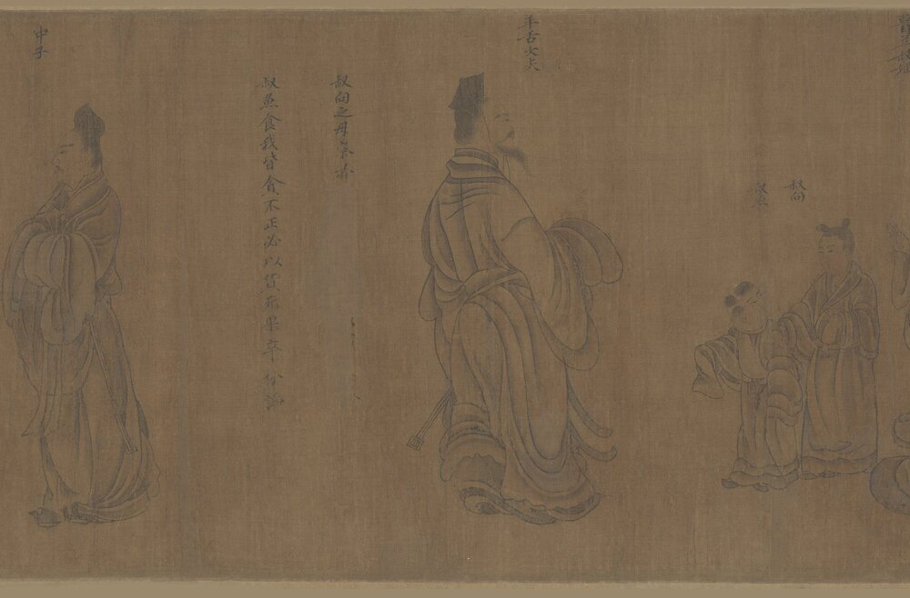 列女仁智图卷. 旧传东晋顾恺之作. 南宋人摹本