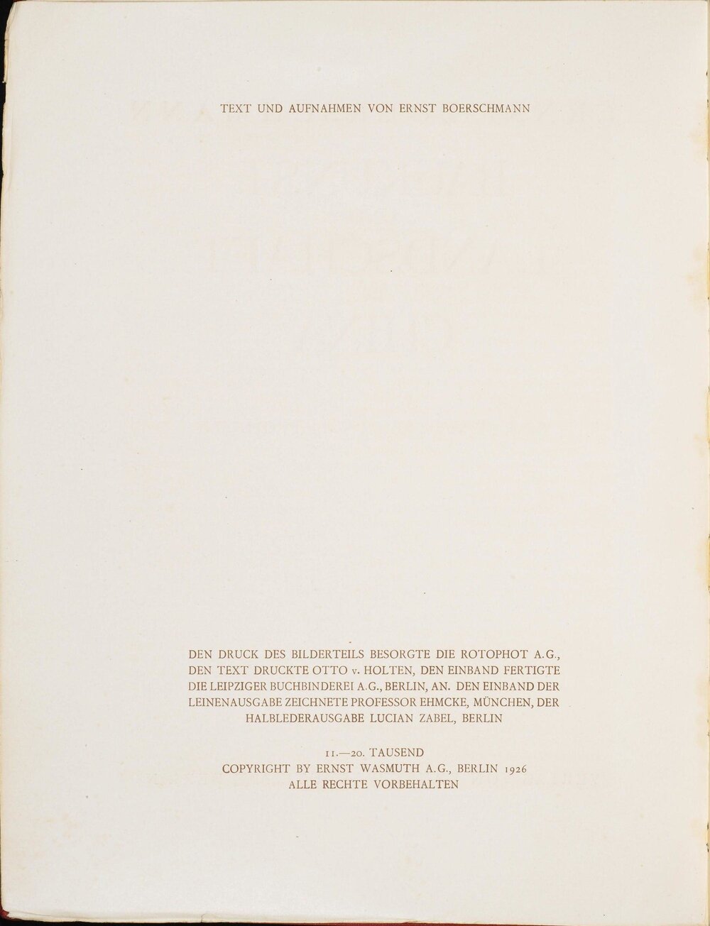 中国的建筑与景观.Baukunst und Landschaft in China. 恩斯特. 柏石曼. 著 BY Ernst Boerschmann.1926 年