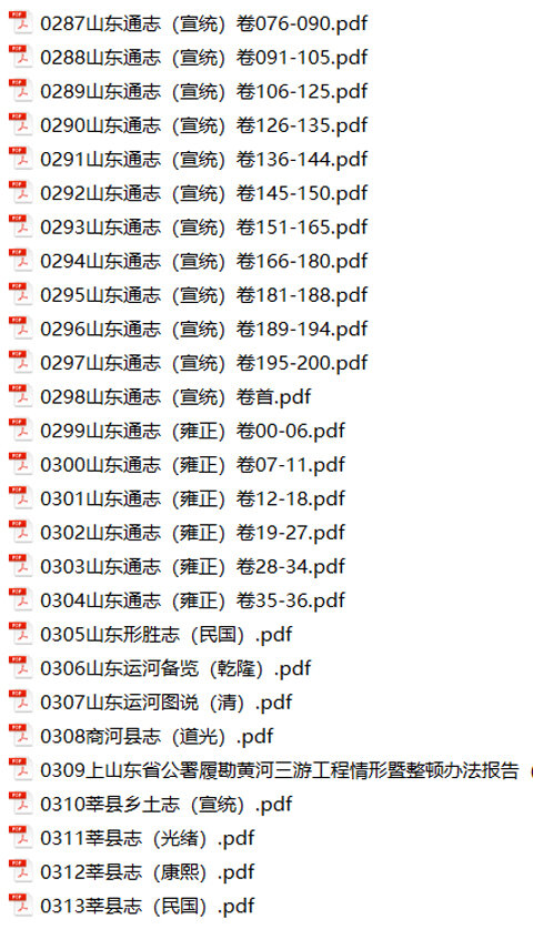 山东地方志县志明清民国版本