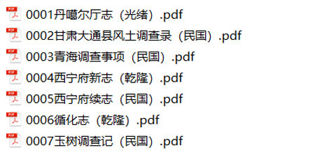 甘肃青海新疆地方志县志明清民国版本