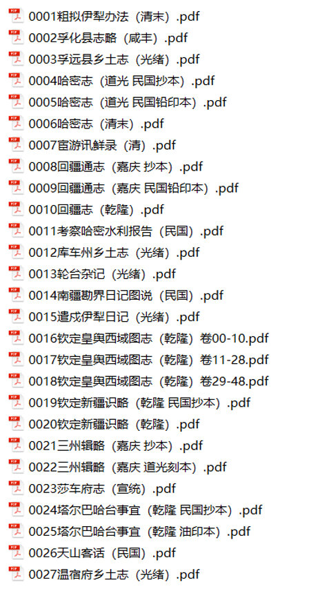 甘肃青海新疆地方志县志明清民国版本