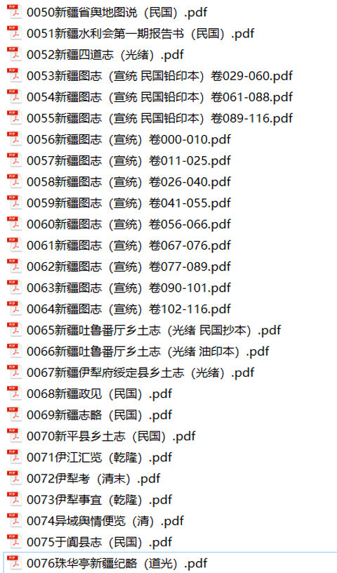 甘肃青海新疆地方志县志明清民国版本