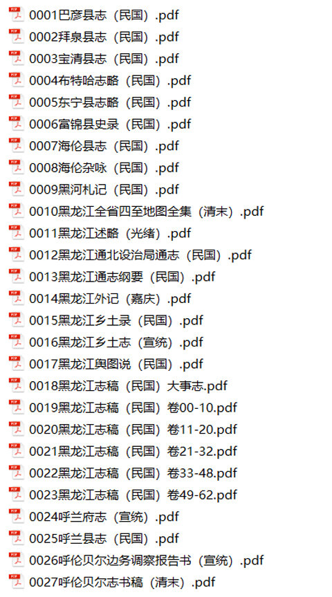 东北内蒙地方志县志明清民国版本