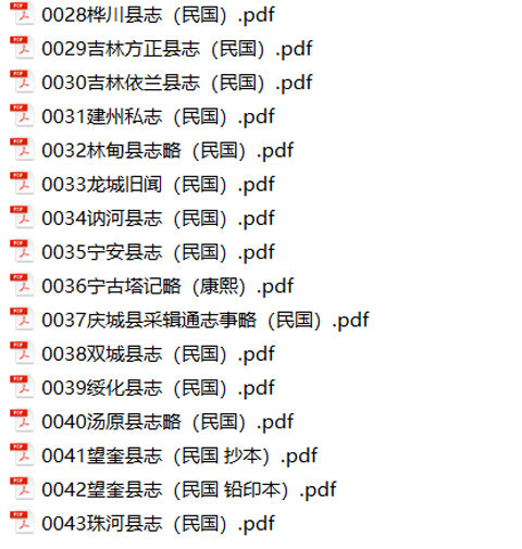 东北内蒙地方志县志明清民国版本