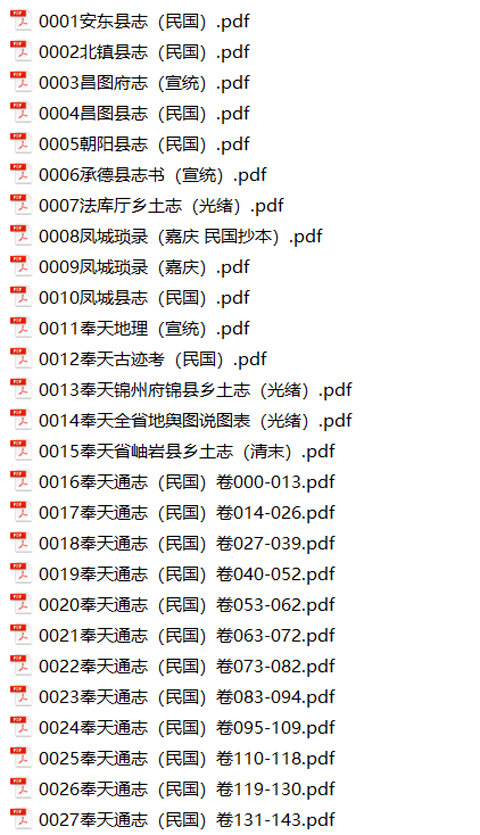 东北内蒙地方志县志明清民国版本