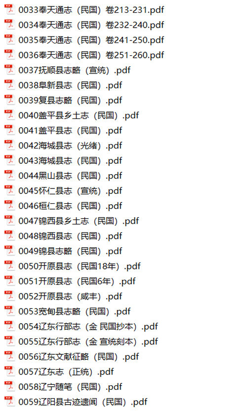 东北内蒙地方志县志明清民国版本