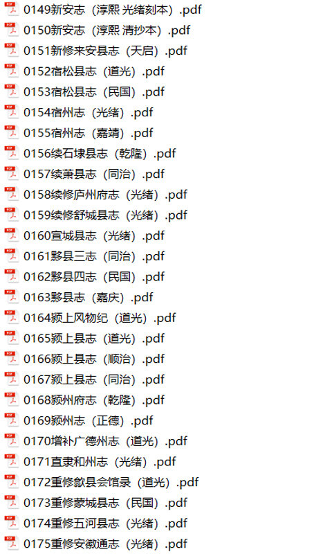 安徽地方志县志明清民国版本