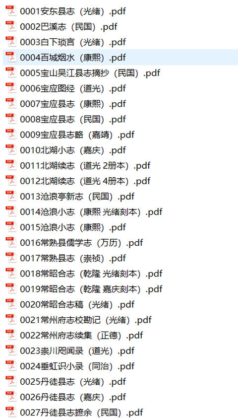 江苏地方志县志明清民国版本