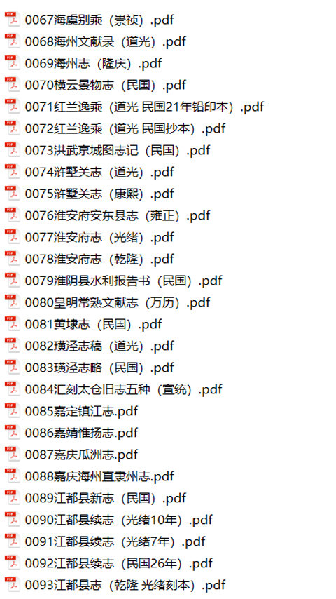 江苏地方志县志明清民国版本