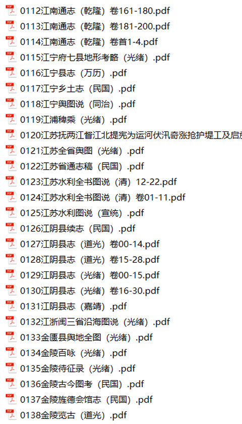 江苏地方志县志明清民国版本