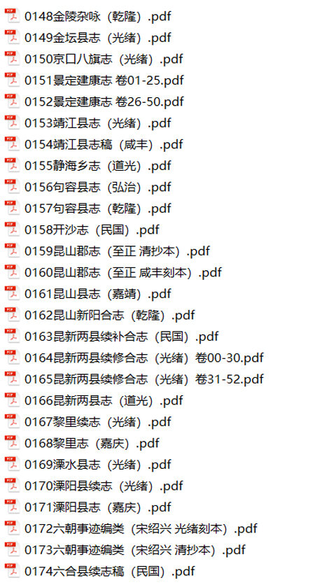 江苏地方志县志明清民国版本