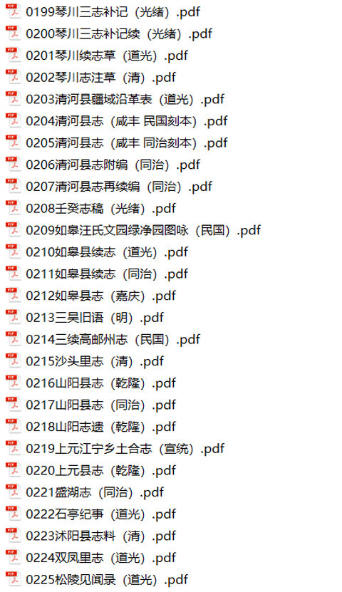 江苏地方志县志明清民国版本