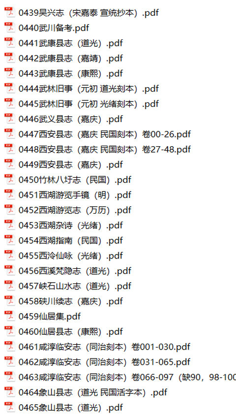 浙江地方志县志明清民国版本