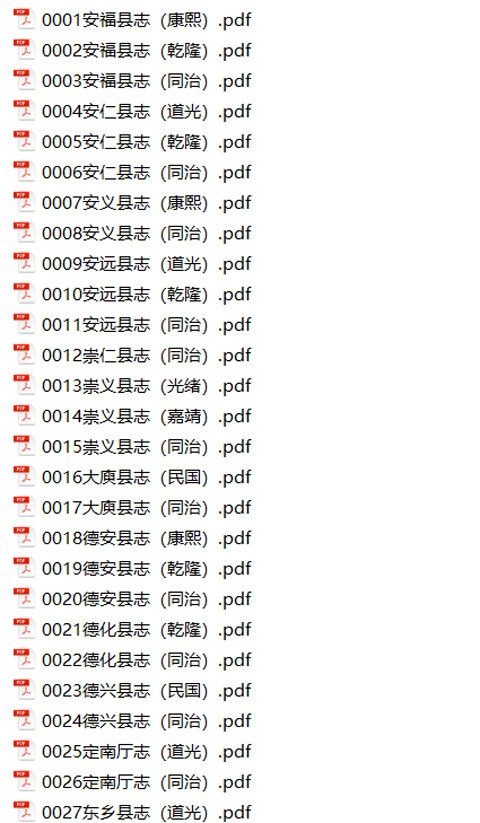 江西地方志县志明清民国版本