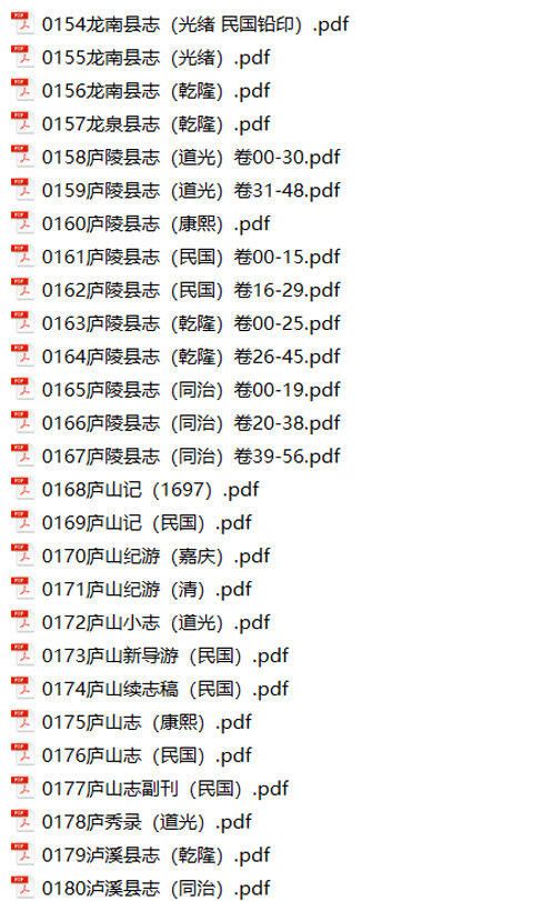 江西地方志县志明清民国版本