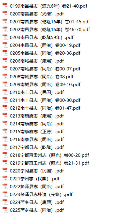 江西地方志县志明清民国版本