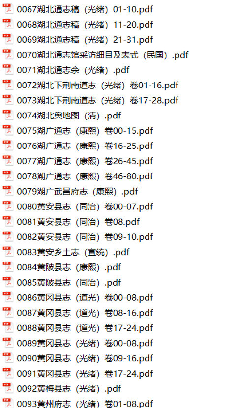 湖北地方志县志明清民国版本