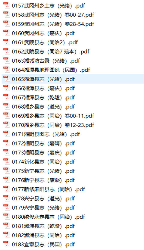 湖南地方志县志明清民国版本