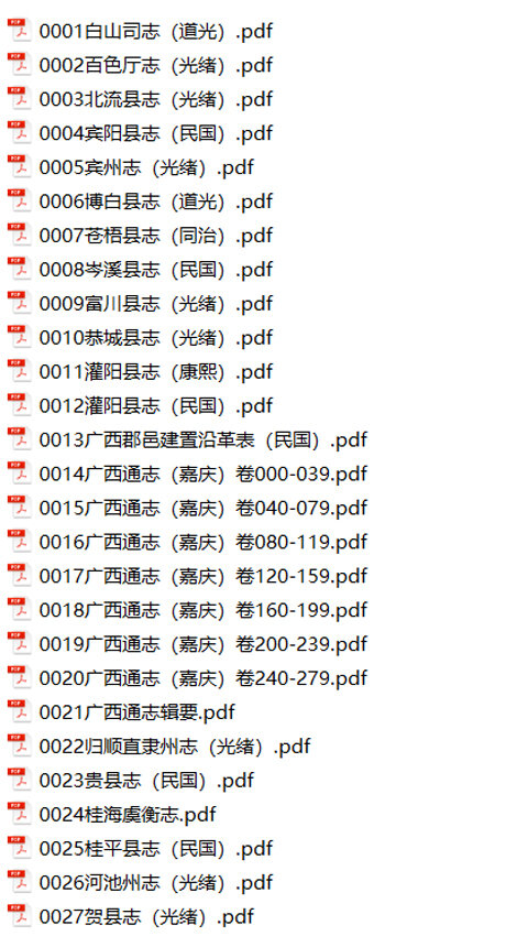 广西贵州地方志县志明清民国版本