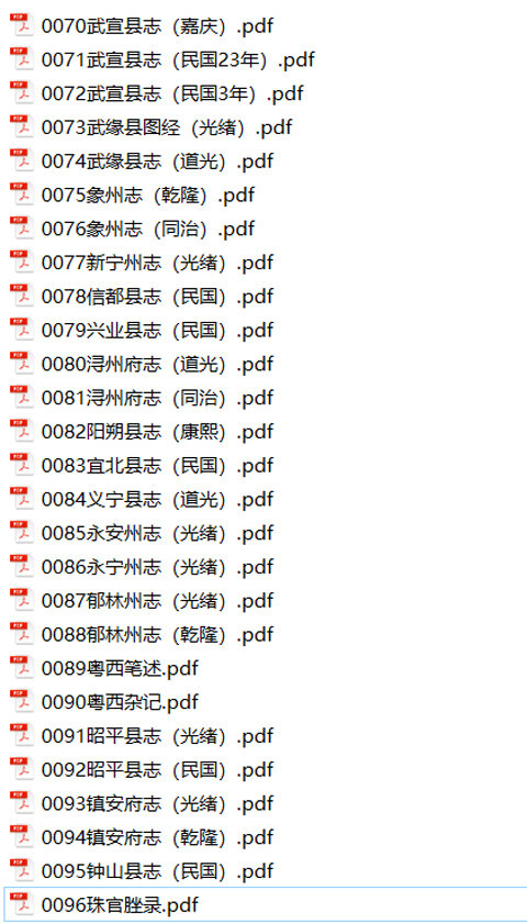 广西贵州地方志县志明清民国版本