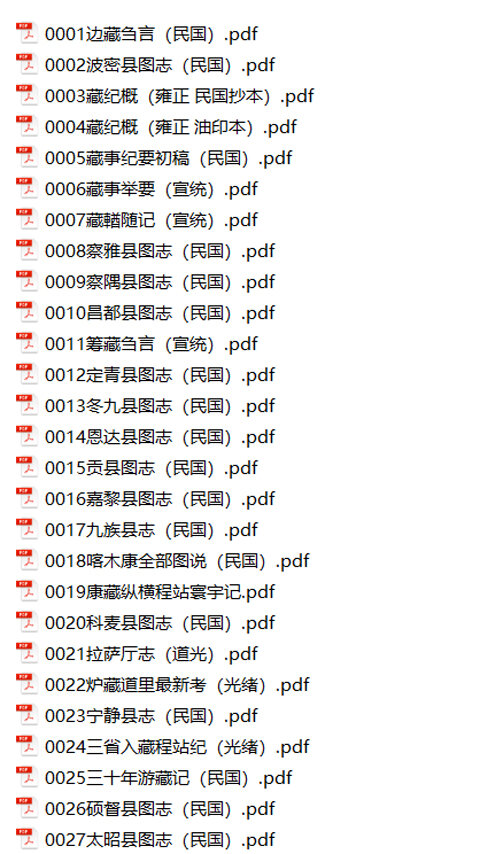 云南西藏地方志县志明清民国版本