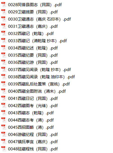 云南西藏地方志县志明清民国版本