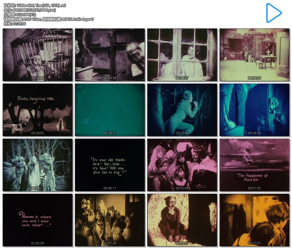 1918.青鸟 默片 黑白 标清 美国奇幻 豆瓣8.5 The Blue Bird