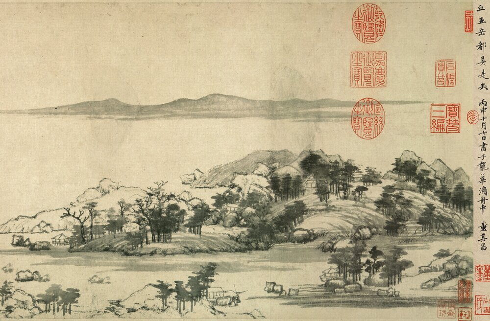 元黄公望绘画10套富春山居图快雪时晴图水阁清幽图
