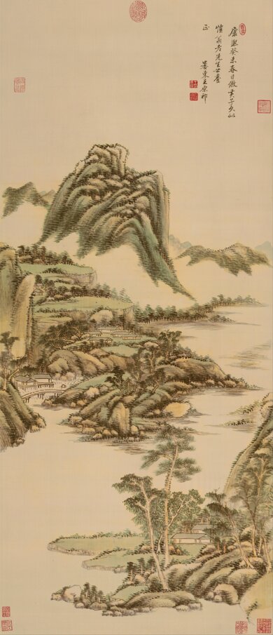 元黄公望绘画10套富春山居图快雪时晴图水阁清幽图