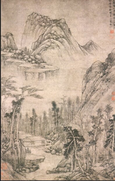 元黄公望绘画10套富春山居图快雪时晴图水阁清幽图