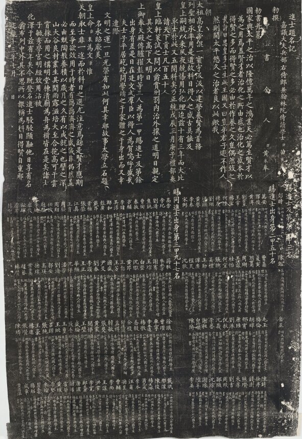 元明清三朝进士题名碑录元至清国子监碑石民国拓本