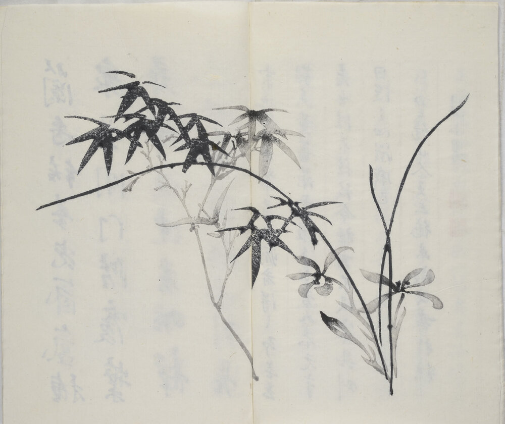 十竹斋书画谱及相关画册绘刻印于一体木版水印版画