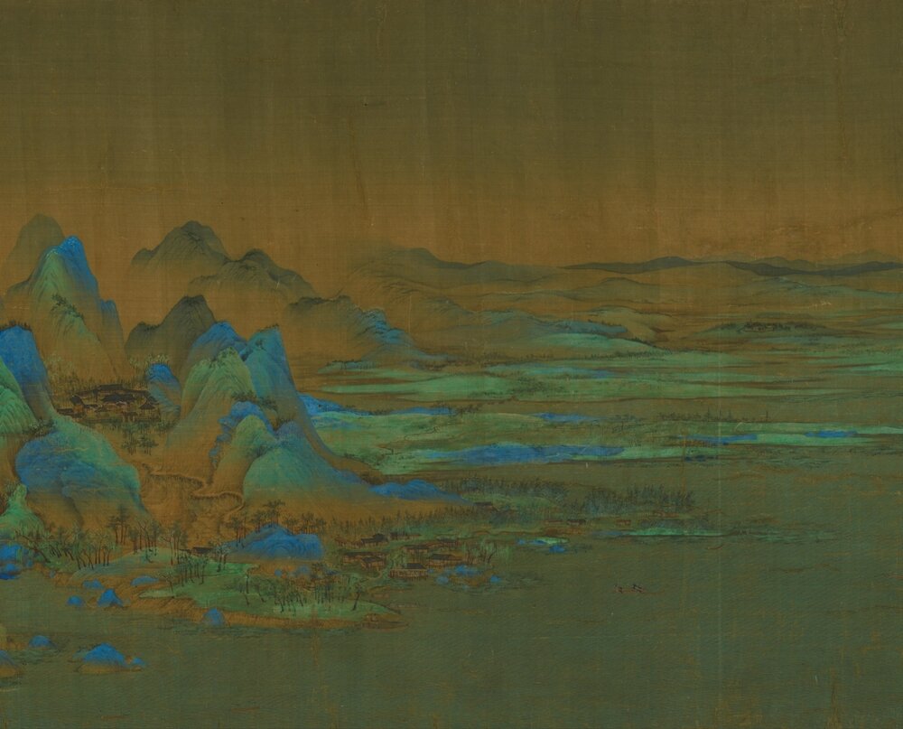 千里江山图卷.北宋王希孟北宋青绿山水巅峰之作超高清