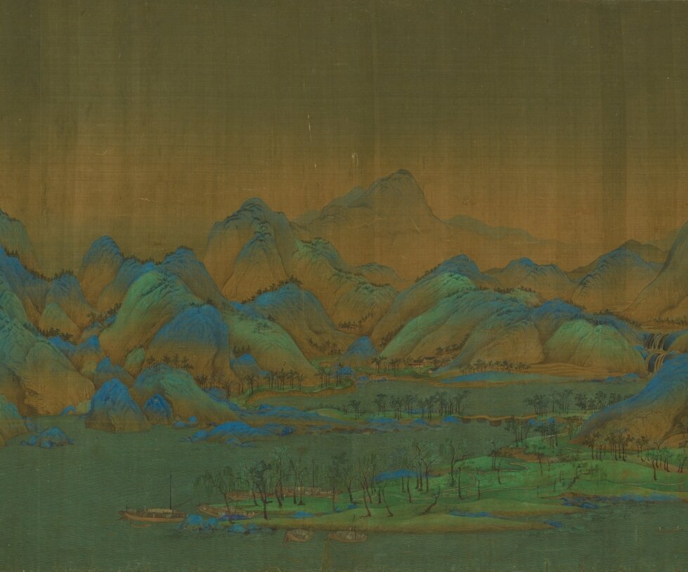 千里江山图卷.北宋王希孟北宋青绿山水巅峰之作超高清