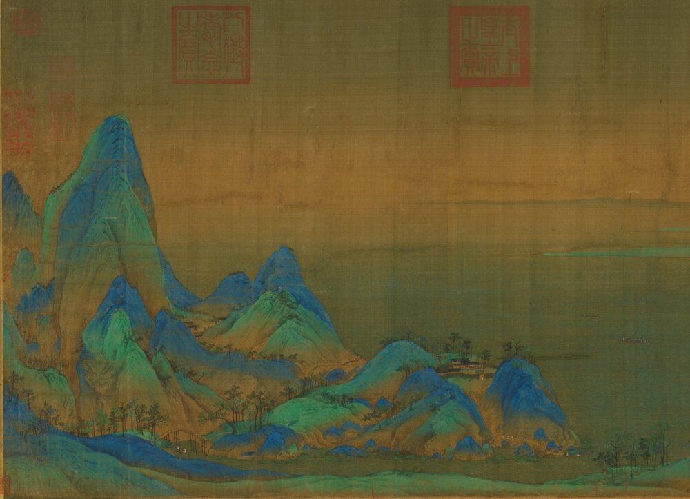 千里江山图卷.北宋王希孟北宋青绿山水巅峰之作超高清
