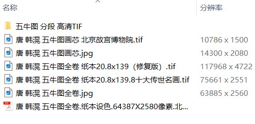 唐韩滉绘画合集五牛图丰稔图卷西城乐归图卷