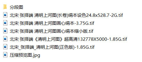清明上河图超高清TIF张择端仇英清院本画心题跋北宋名画多版