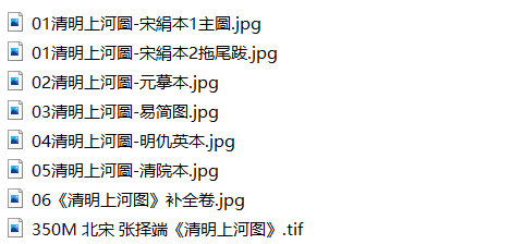 清明上河图超高清TIF张择端仇英清院本画心题跋北宋名画多版