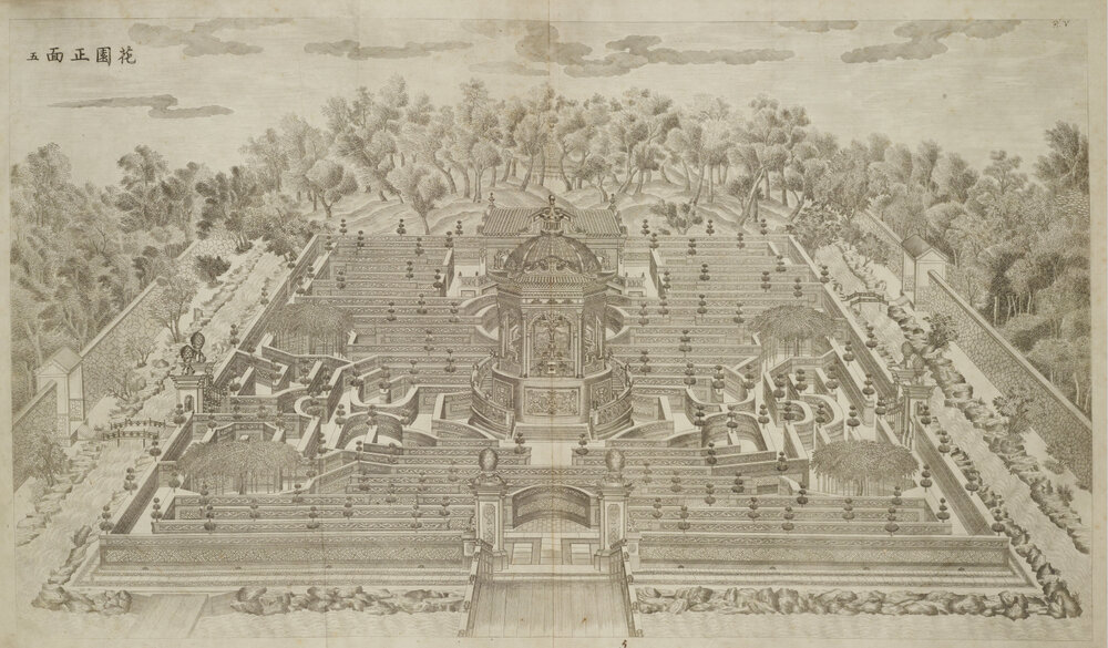清朝铜版画合集郎世宁铜版画战争圆明园西洋楼铜版画