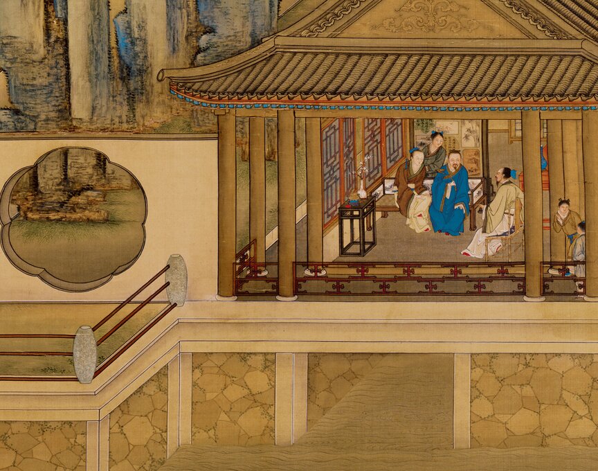 清郎世宁绘画合集百骏图仙萼长春图雍正乾隆帝王图铜版画
