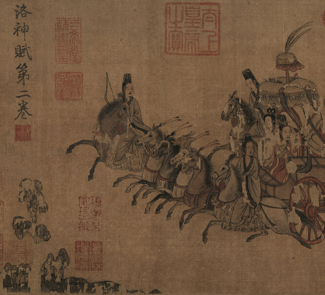 顾恺之绘画合集洛神赋图女史箴图斫琴图超高清TIF顾恺之的人物画
