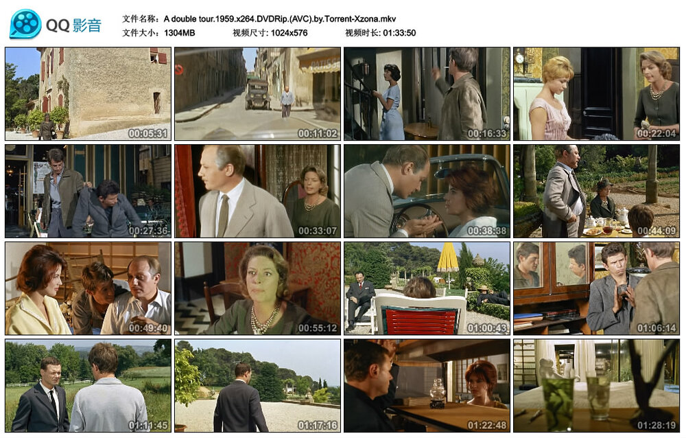 1959.二重奏.彩色 无字 法意剧情 高清 豆瓣6.5 à.double.tour.D9.MiniSD-JZ