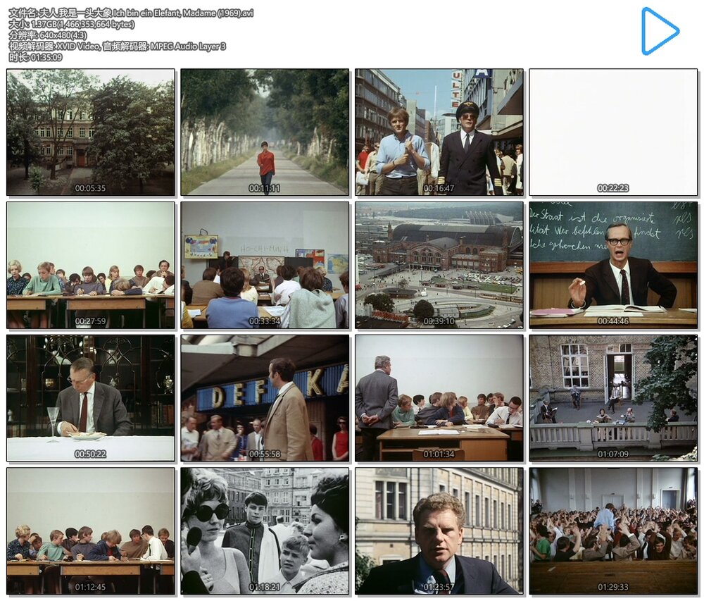 1969.夫人,我是一头大象 彩色 无字 德国喜剧 标清 豆瓣无分 Ich bin ein Elefant, Madame