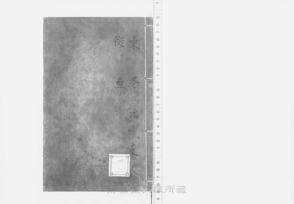 图1 书衣封面(题「新增说文韵府群玉」)