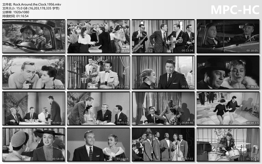 1956.昼夜摇滚 黑白中字 高清 美国音乐 豆瓣7.0.